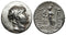 Ancient silver drachm of Ariarathes V Eusebes Philopator 163-130 BC - King of Cappadocia