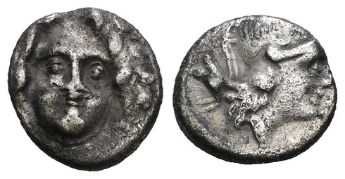 Ancient Greek silver coin from Selge, Pisidia Circa 350-300 BC
