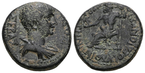 Ancient Roman Provincial coin of Nero minted in Acmonea, Phrygia
