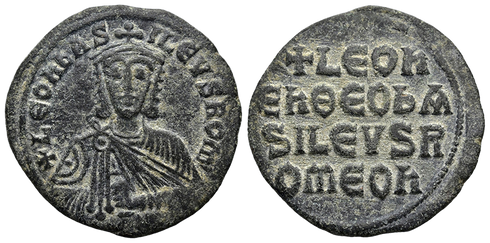 Ancient Byzantine coin of Leo VI The Wise minted in Constantinople