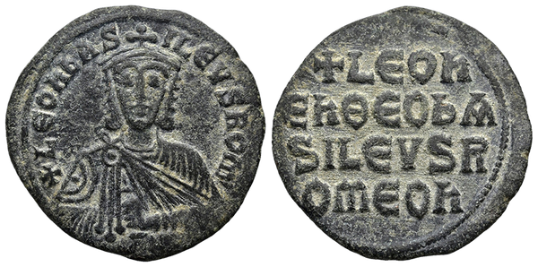 Ancient Byzantine coin of Leo VI The Wise minted in Constantinople