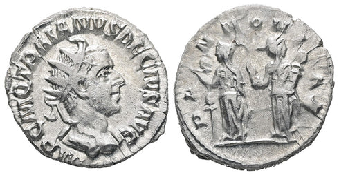 Ancient Silver Roman coin of the Emperor Trajan Decius - PANNONIAE