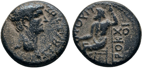 Ancient Roman Provincial coin of the Emperor Tiberius minted in Phrygia