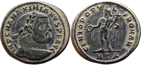 VF+ Ancient Roman coin of Maximianus I Herculius minted in Heraclea