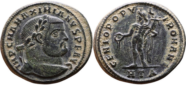 VF+ Ancient Roman coin of Maximianus I Herculius minted in Heraclea