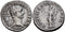 Ancient Roman silver denarius of the Emperor Trajan minted in Rome in 98AD