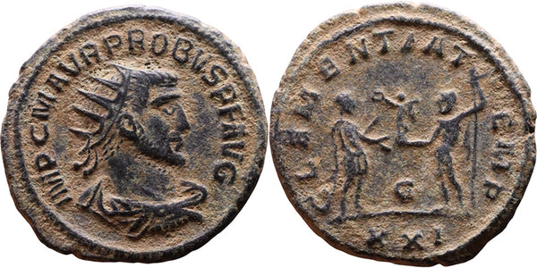 Ancient Roman coin of the Emperor Probus - CLEMENTIA TEMP