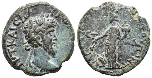 Ancient Roman Provincial coin of Lucius Verus minted in Amaseia, Pontus
