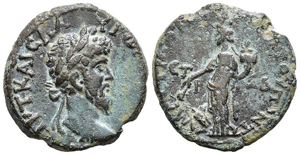 Ancient Roman Provincial coin of Lucius Verus minted in Amaseia, Pontus