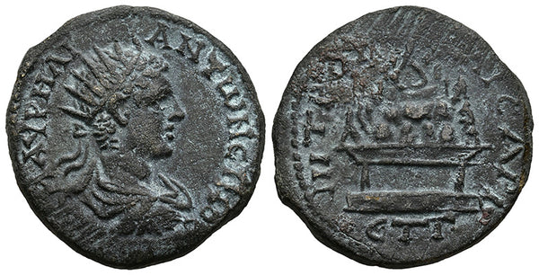 VF+ Ancient Roman Provincial coin of Elagabalus minted in Caesarea, Cappadocia