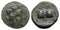 Ancient Greek coin from Soloi, Cilicia - Tyche and Piloi of the Dioskouri