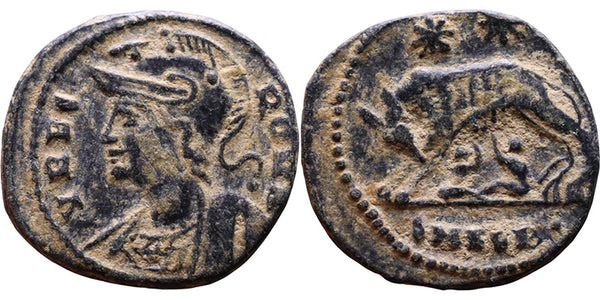 Ancient Roman coin - Commemorative issue minted in Alexandria, Egypt - Wolf and Twins