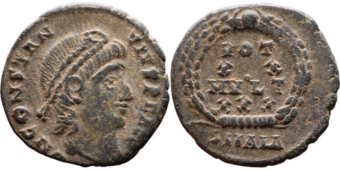 Ancient Roman coin of Constantius II - VOT XX MVLT XXX - Alexandria, Egypt