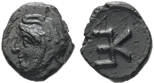 Ancient Greek coin minted in Kebren, Troas in 412-399 BC