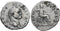 Ancient Roman silver denarius of the Emperor Vespasian minted in Rome