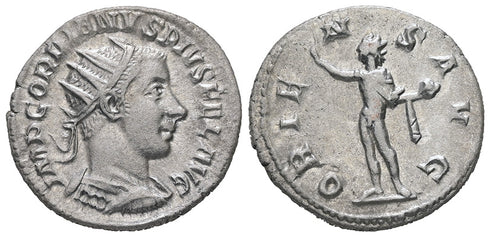 EF/VF+ Ancient Roman silver coin of the Emperor Gordian III minted in Antioch