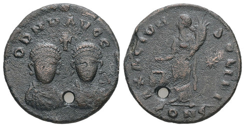 Rare Ancient Roman Exagium Solidi of Honorius with Theodosius 408-423 AD