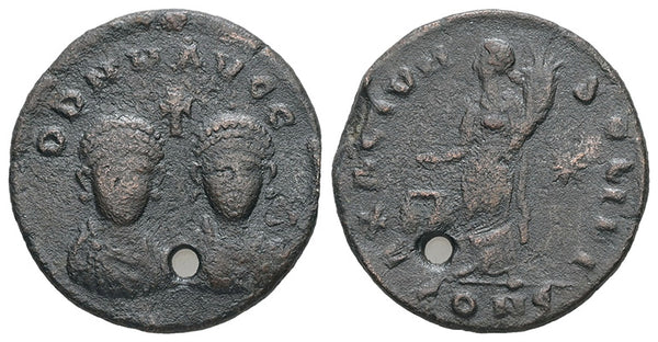 Rare Ancient Roman Exagium Solidi of Honorius with Theodosius 408-423 AD