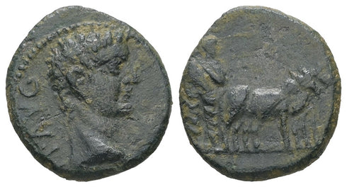 Ancient Roman Provincial coin of Augustus minted in Philippi, Macedonia