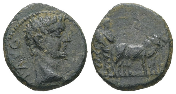 Ancient Roman Provincial coin of Augustus minted in Philippi, Macedonia