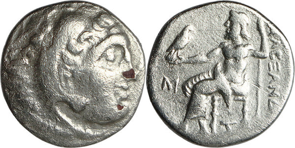 Ancient Greek silver coin struck in the names and types of Alexander III The Great 336-323 BC