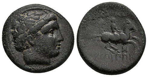Ancient Greek bronze coin of Philip III - Apollo - Miletos mint 323-319 BC