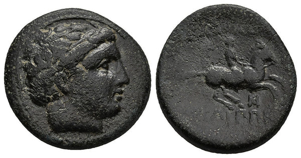 Ancient Greek bronze coin of Philip III - Apollo - Miletos mint 323-319 BC