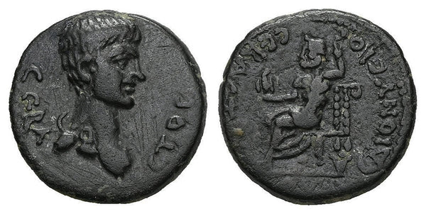 Ancient Roman Provincial coin of the Emperor Nero minted in Sebaste, Phrygia in 55 AD