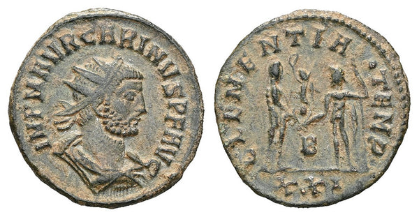 VF+ Ancient Roman coin of the Emperor Carinus minted in Cyzicus