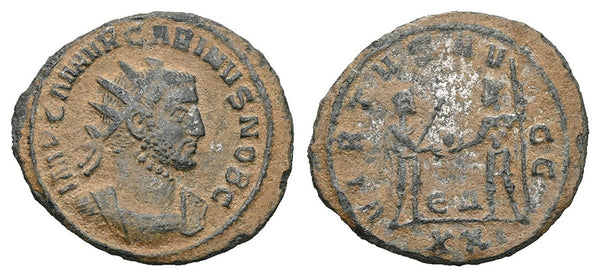 VF+ Ancient Roman silvered coin of the Emperor Carinus