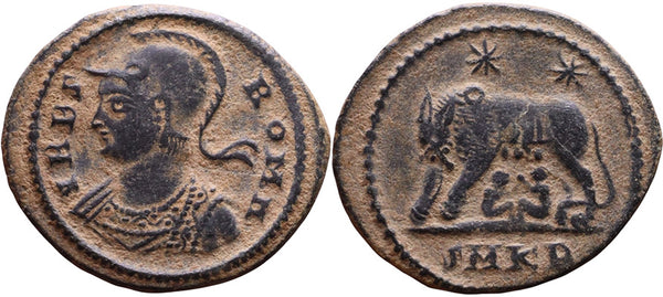 Ancient Roman coin - Commemorative Coin minted in Cyzicus - Wolf and Twins