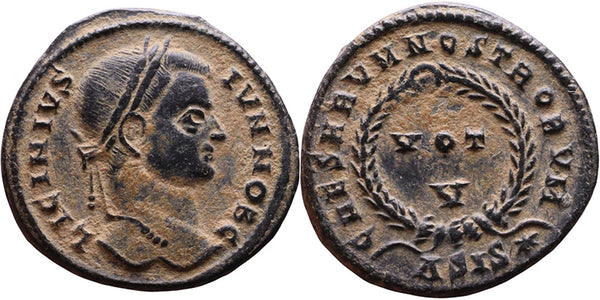 VF+/EF+Ancient Roman coin of Licinius II as Caesar minted in Siscia