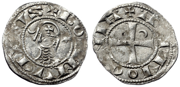 Ancient Crusader silver coin of Bohemund III (1163-1201) minted in Antioch