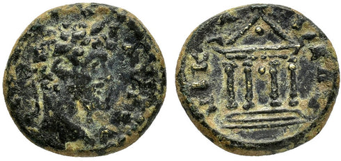 Ancient Roman Provincial coin of the Emperor Septimius Severus minted in Nicaea, Bithynia