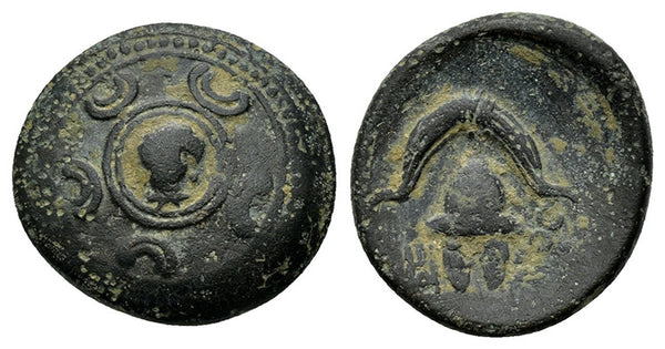 Ancient Greek bronze coin of Philip III Arrhidaios son of King Philip II of Macedon
