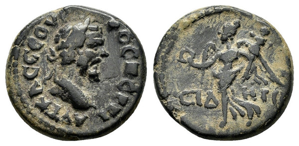 Ancient Roman Provincial coin of the Emperor Septimius Severus minted in Side, Pamphylia