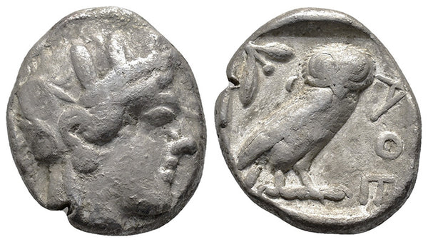 Ancient Attica Athens silver tetradrachm Circa 454-404 BC