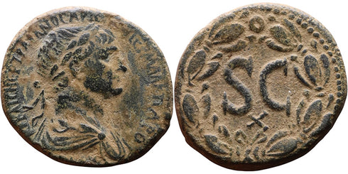 Ancient Roman Provincial Coin of the Emperor Trajan minted in Antioch, Syria