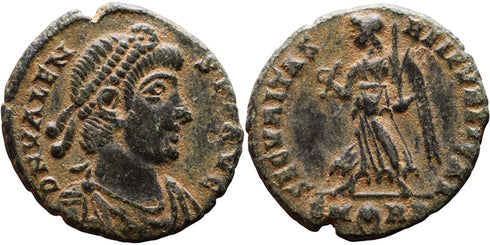 VF+ Ancient Roman coin of Valens as Augustus - SECVRITAS REPVBLICAE