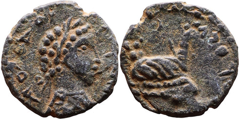 Ancient Roman Provincial coin of the Emperor Elagabalus minted in Emesa