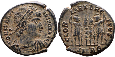 VF+ Ancient Roman coin of Constantine I The Great minted in Nicomedia
