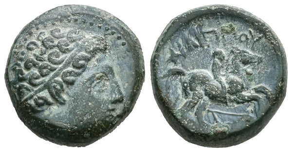 Ancient Greek bronze coin of Philip II of Macedon circa 359-336 BC