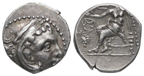 VF+ Ancient Greek silver coin struck in the names and types of Alexander III The Great Struck circa in 290-275 BC
