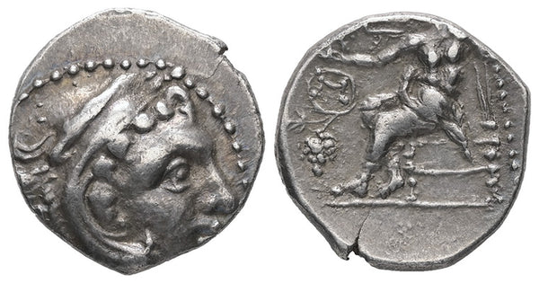 VF+ Ancient Greek silver coin struck in the names and types of Alexander III The Great Struck circa in 290-275 BC