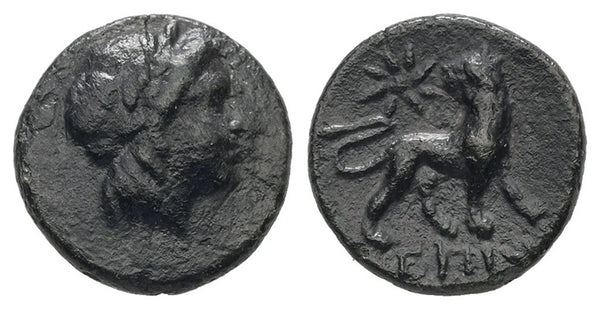 Ancient Greek coin from Miletos, Ionia circa 350-325 BC - Lion