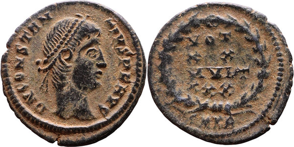 VF++ Ancient Roman coin of Constantius II - VOT XX MVLT XXX - Cyzicus Mint