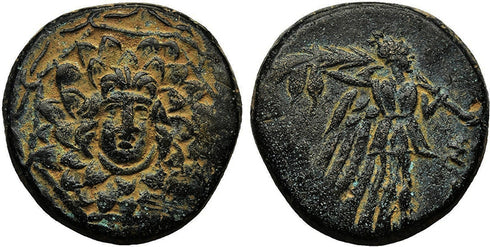 Ancient Greek coin from Pontos, Amisos. Time of Mithradates VI Eupator 105-63 BC