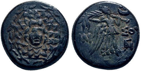 Ancient Greek coin from Pontos, Amisos. Time of Mithradates VI Eupator 105-63 BC