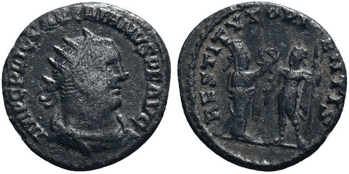 Ancient Roman billon silver coin of Valerian as Augustus - RESTITVT ORIENTIS