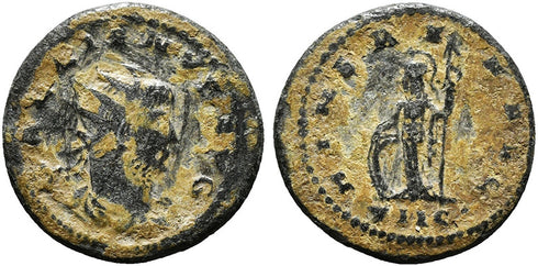 Ancient Roman coin of the Emperor Gallienus minted in Antioch - MINERVA AVG